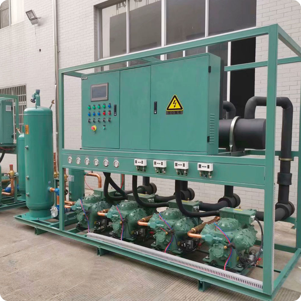 Electric Cold Storage Room Screw Refrigeration Compressor Unit Refrigerant Air Compressor