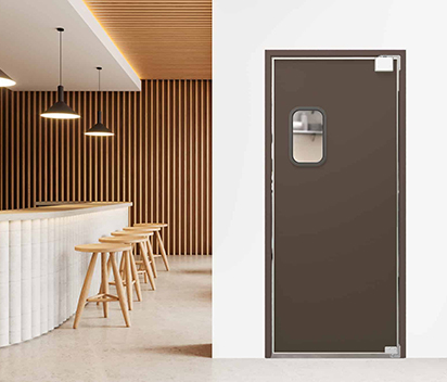 Commercial Impact Door Glass Window Food Traffic Doors